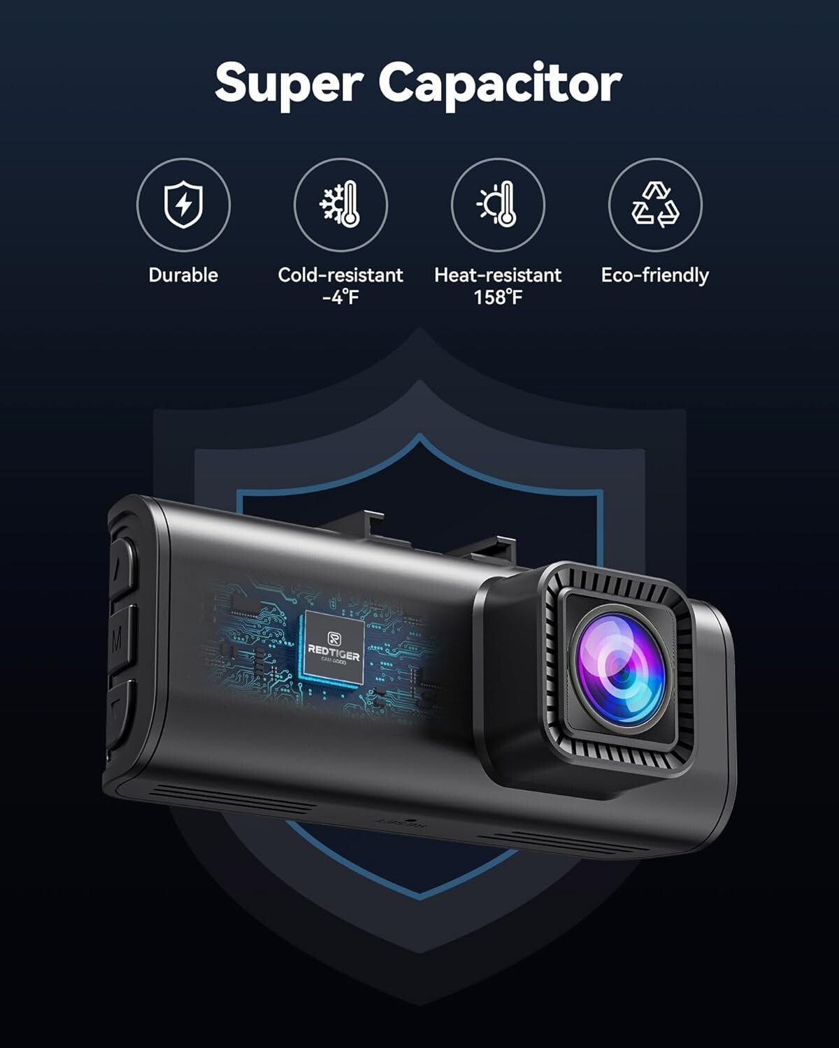 Advanced Dual Dash Cam with Parking Monitor - 24H Security & G-Sensor Alert