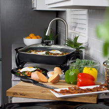 Load image into Gallery viewer, Versatile 16-Inch Electric Skillet with PFAS Free Nonstick Surface &amp; Glass Lid