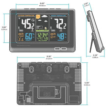 Load image into Gallery viewer, Advanced Weather Station with Full-Color LCD &amp; 300Ft Range – Indoor/Outdoor M...