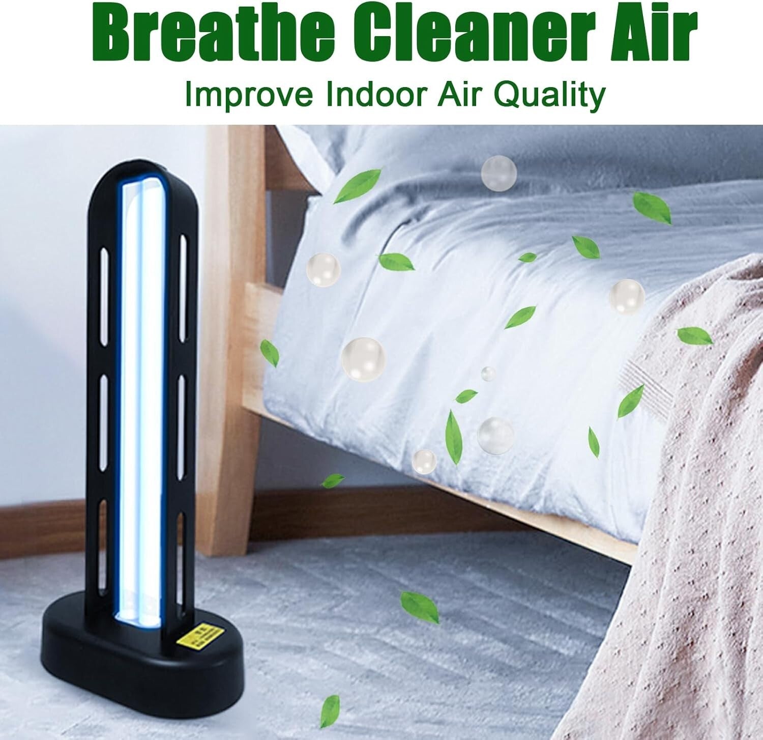 Dual Function UVC Light - 38W Ozone & Ozone-Free UV Sanitizers, 2 Pack