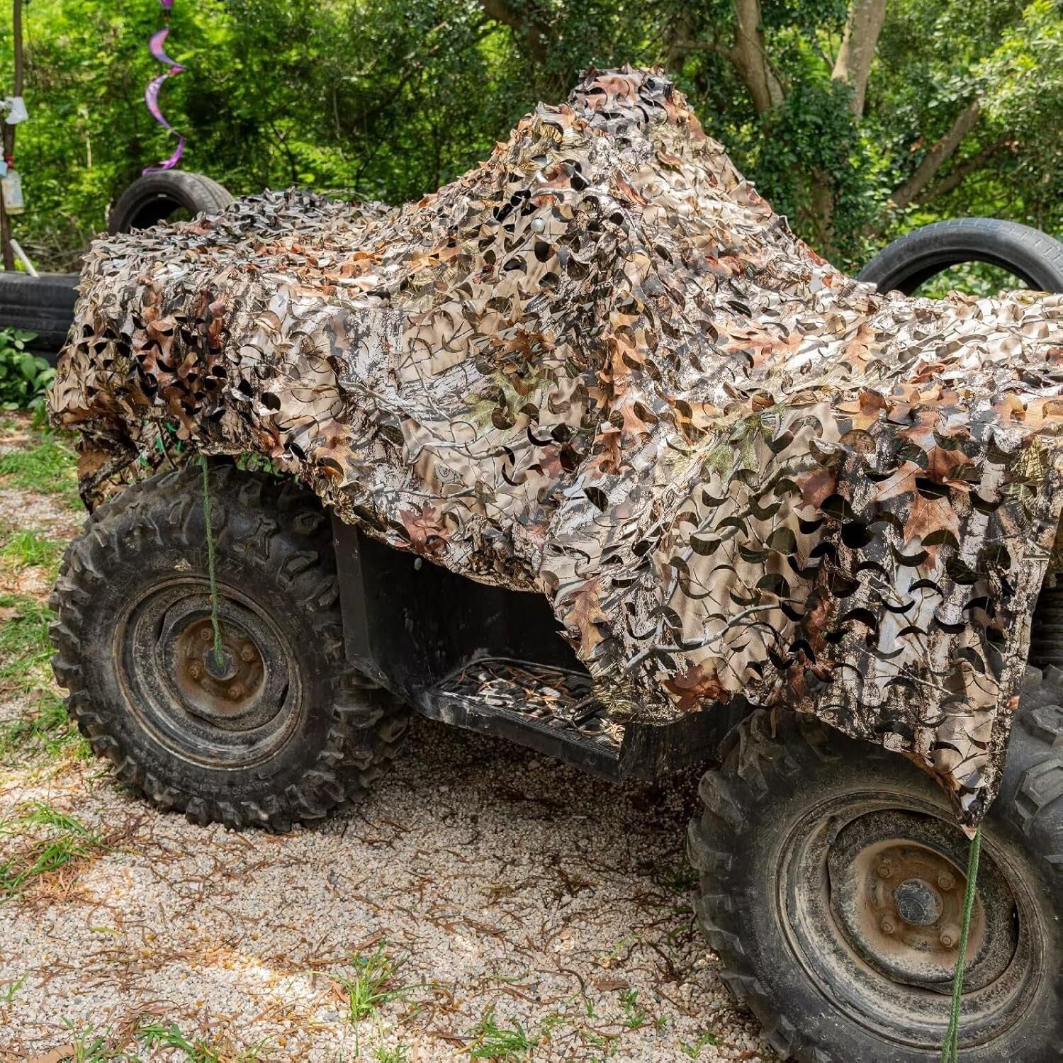 Durable Waterproof Woodland Camo Net for Hunting, Bird Watching, Decorative Use