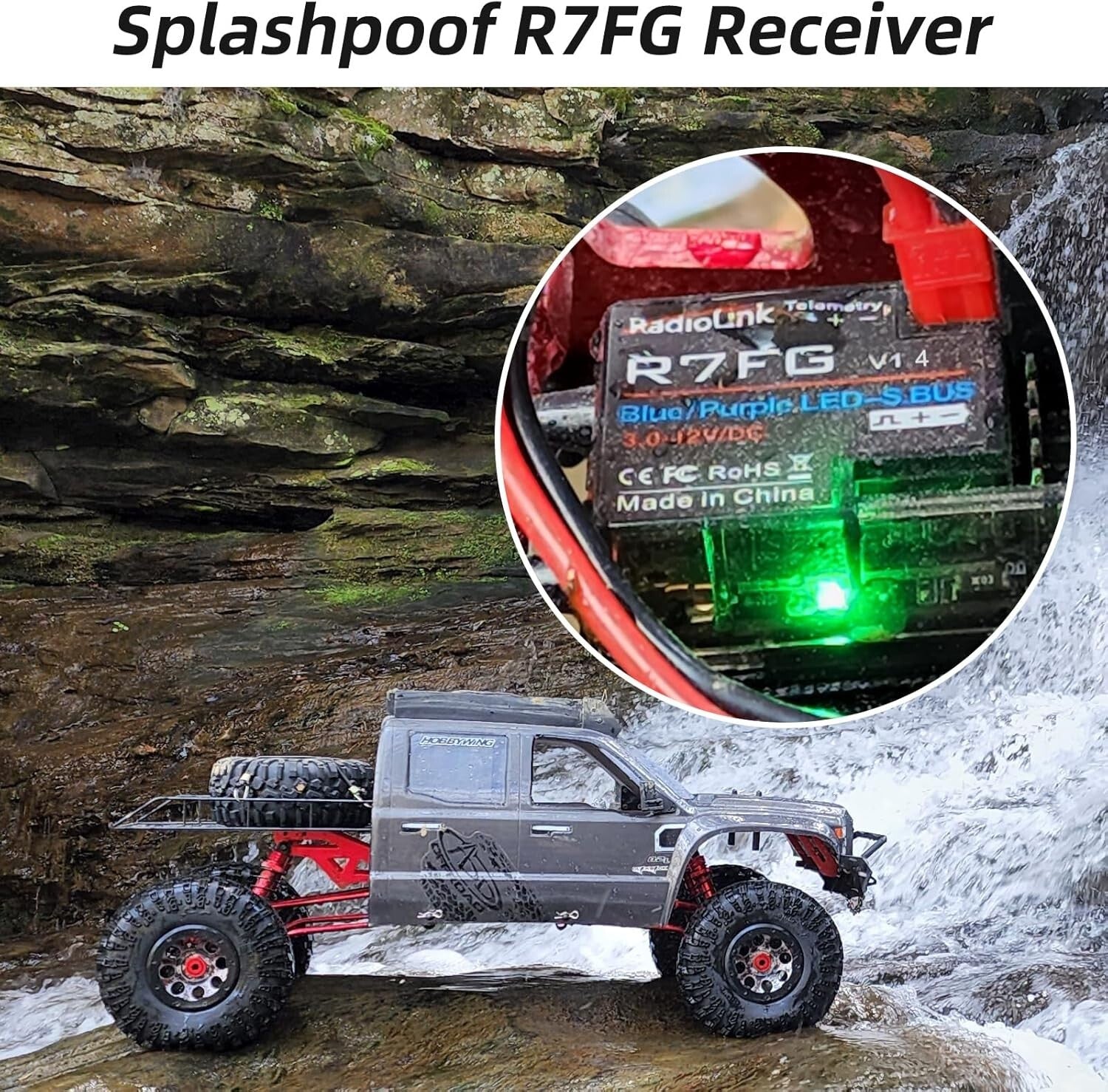 Durable Waterproof Telemetry RC Transmitter with 1900ft Range & Custom Channels