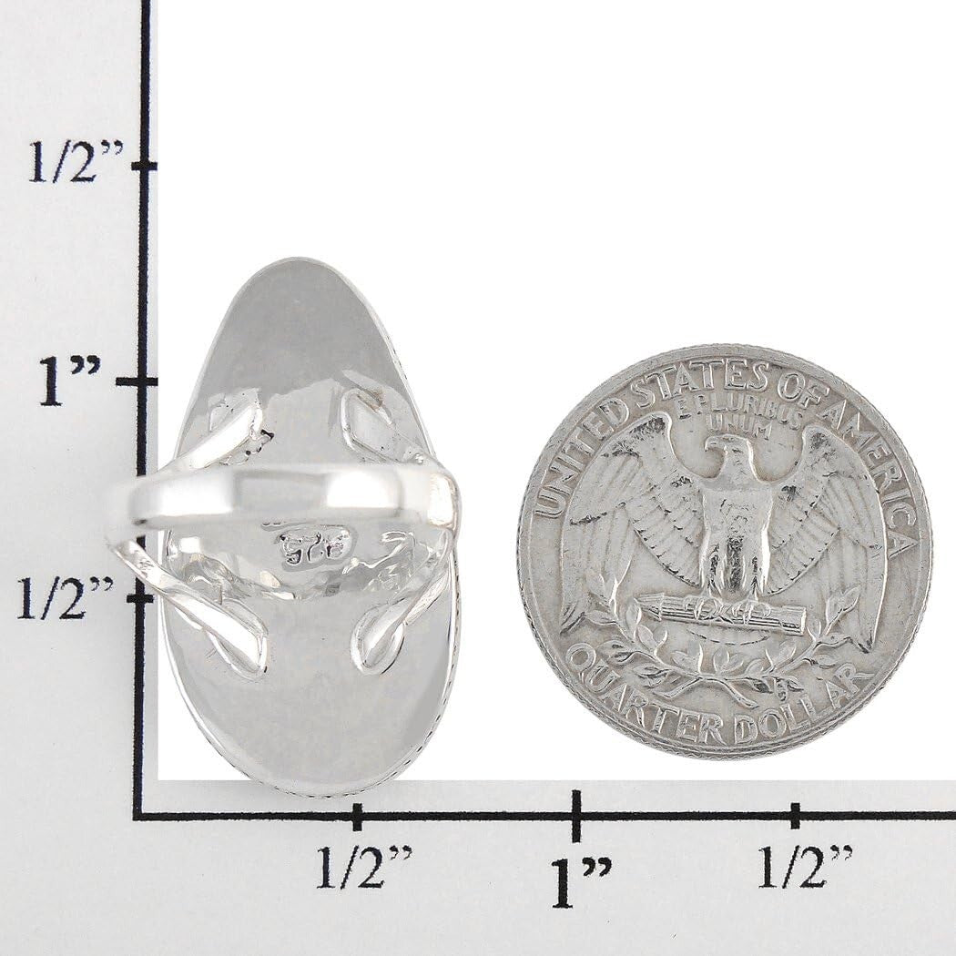 Genuine Turquoise and Sterling Silver 925 Ring - Trendy Southwest Charm