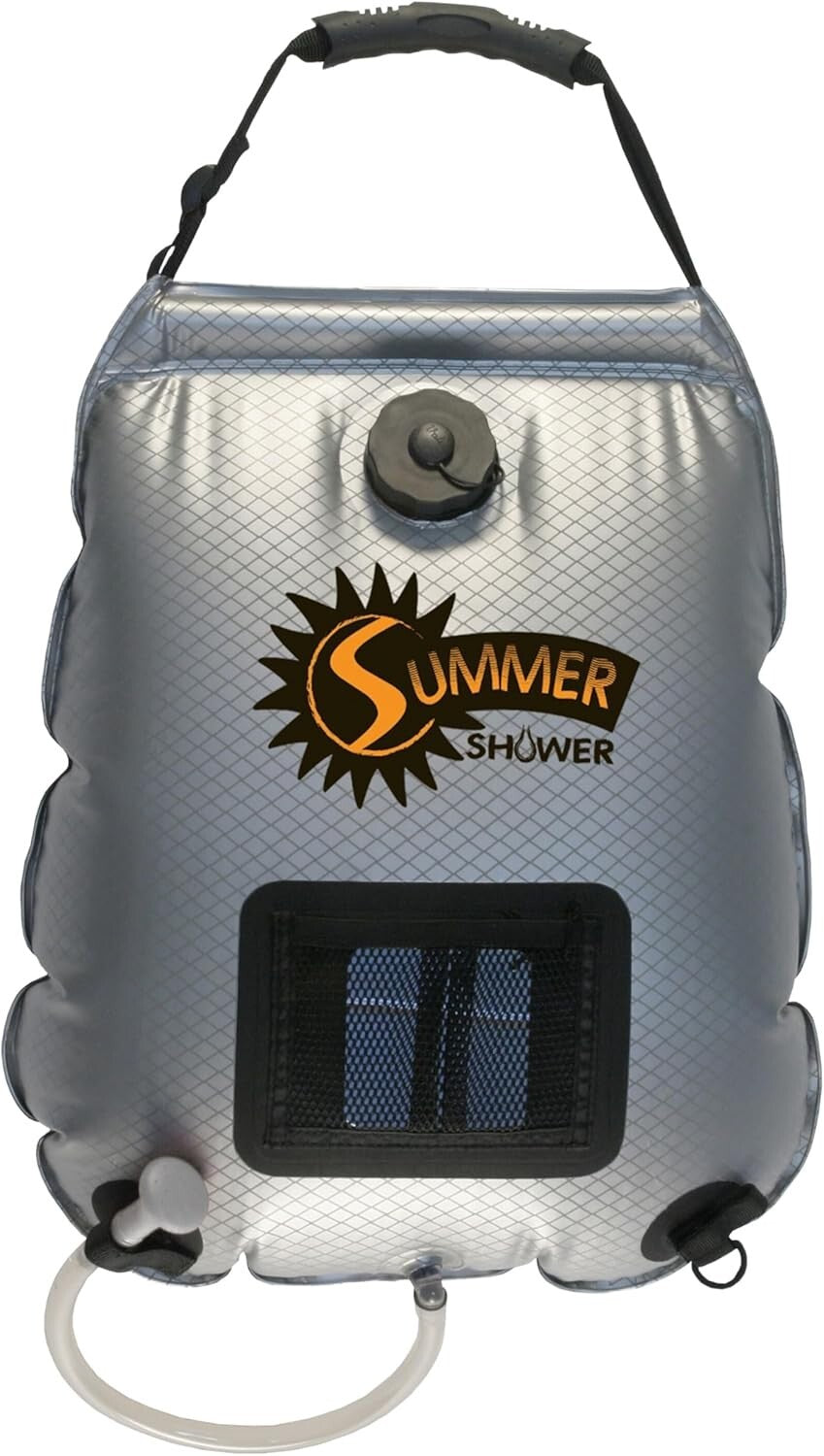 Durable 5-Gallon Solar Shower with Reflective Insulator - Ideal for Outdoor Use