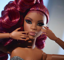 Load image into Gallery viewer, Articulated Collectible Doll - Stunning Red Hair &amp; On-Trend Glittery Fashion