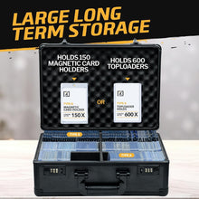 Load image into Gallery viewer, Secure Trading Card Box Holds 2700 Sleeved Cards - Durable Aluminum Design