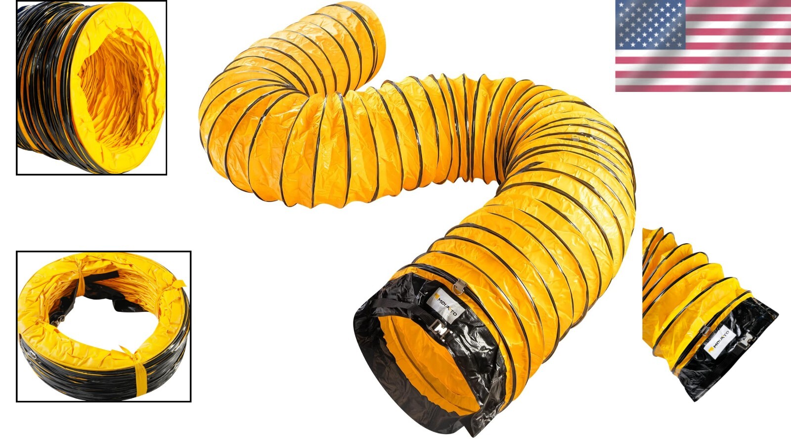 Durable 25FT Flexible Ducting for 16-Inch Exhaust Fans - Easy Installation