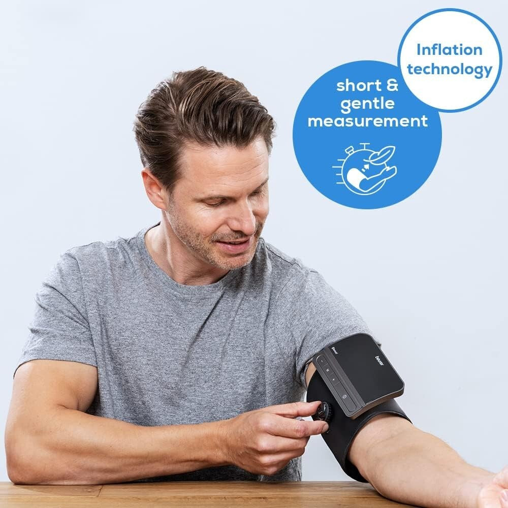 Automatic Blood Pressure Monitor with Bluetooth & Tubeless Arm Cuff - EasyLock