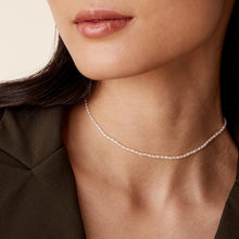 Load image into Gallery viewer, Timeless 14K Gold Pearl Station Necklace - Elegant Bridal Jewelry for Women