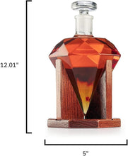 Load image into Gallery viewer, Luxury 750ml Clear Glass Decanter for Whiskey, Scotch, and Vodka – Ideal Gift