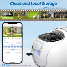 Load image into Gallery viewer, Solar/Battery Powered 2K Cameras with Color Night Vision &amp; AI Detection - 2-Pack