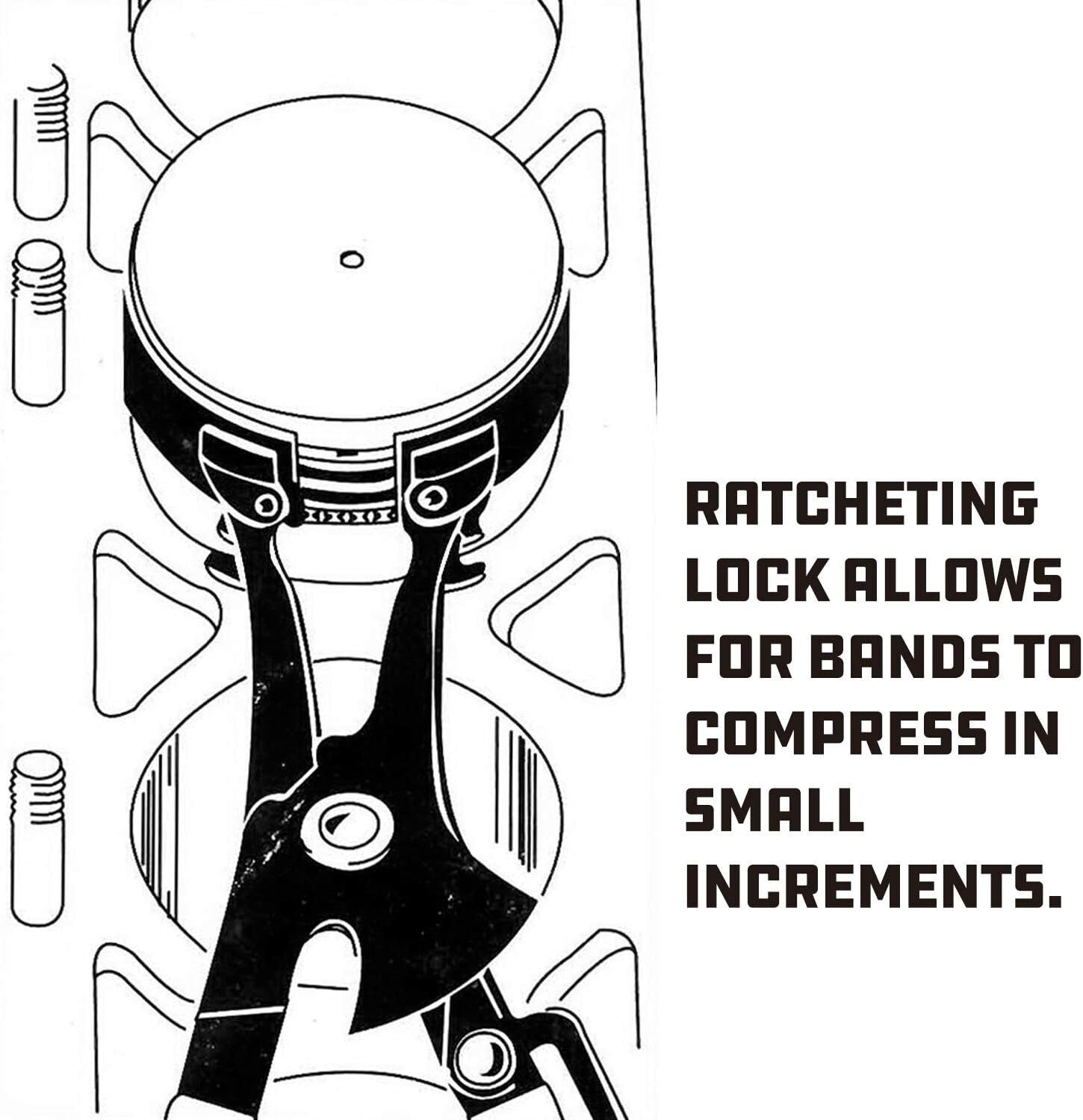 Versatile Piston Ring Compressor Tool Set for Professional Engine Installations