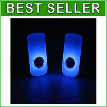 Load image into Gallery viewer, Compact LED Motion Sensor Night Light &amp; Emergency Flashlight - Blue (2-Pack)