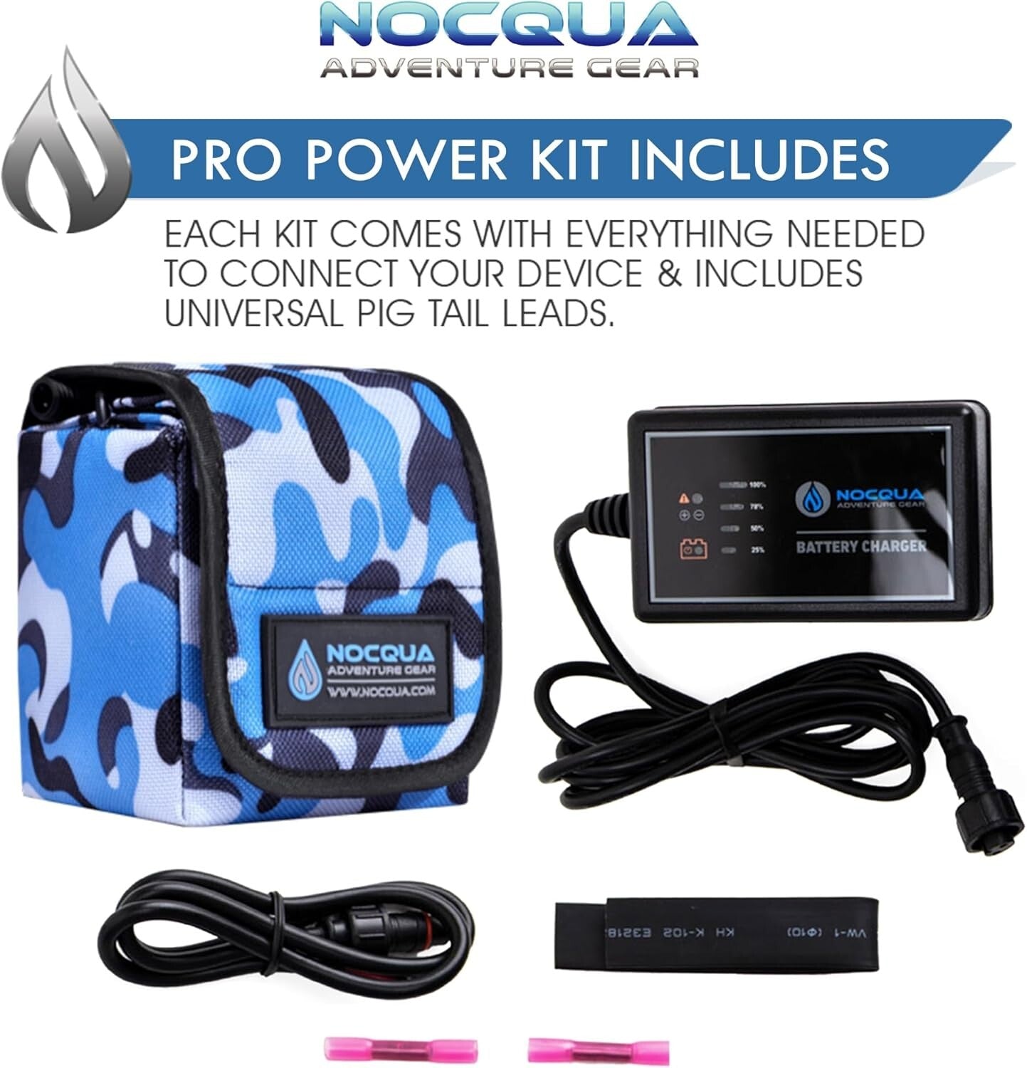 Compact 12V Charging Kit - Lithium Battery & Wall Charger for Marine Gear