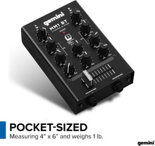 Load image into Gallery viewer, Professional Portable Bluetooth DJ Mixer – 2-Channels with Precise Control