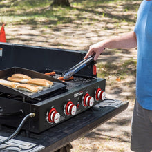 Load image into Gallery viewer, Black 4-Burner Tailgater Grill with Removable Grease Cup - Perfect for Outdoors