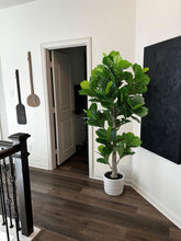 Load image into Gallery viewer, 6ft Faux Fiddle Leaf Fig Tree - Lifelike Silk Plant for Indoor/Outdoor Decor