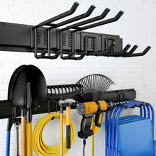 Load image into Gallery viewer, Powder Coated Wall-Mount Tool Organizer - 300lbs Capacity for Garden &amp; Garage