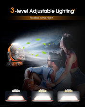 Load image into Gallery viewer, Portable 20000mAh Camping Fan &amp; LED Light - Perfect for Outdoor Adventures