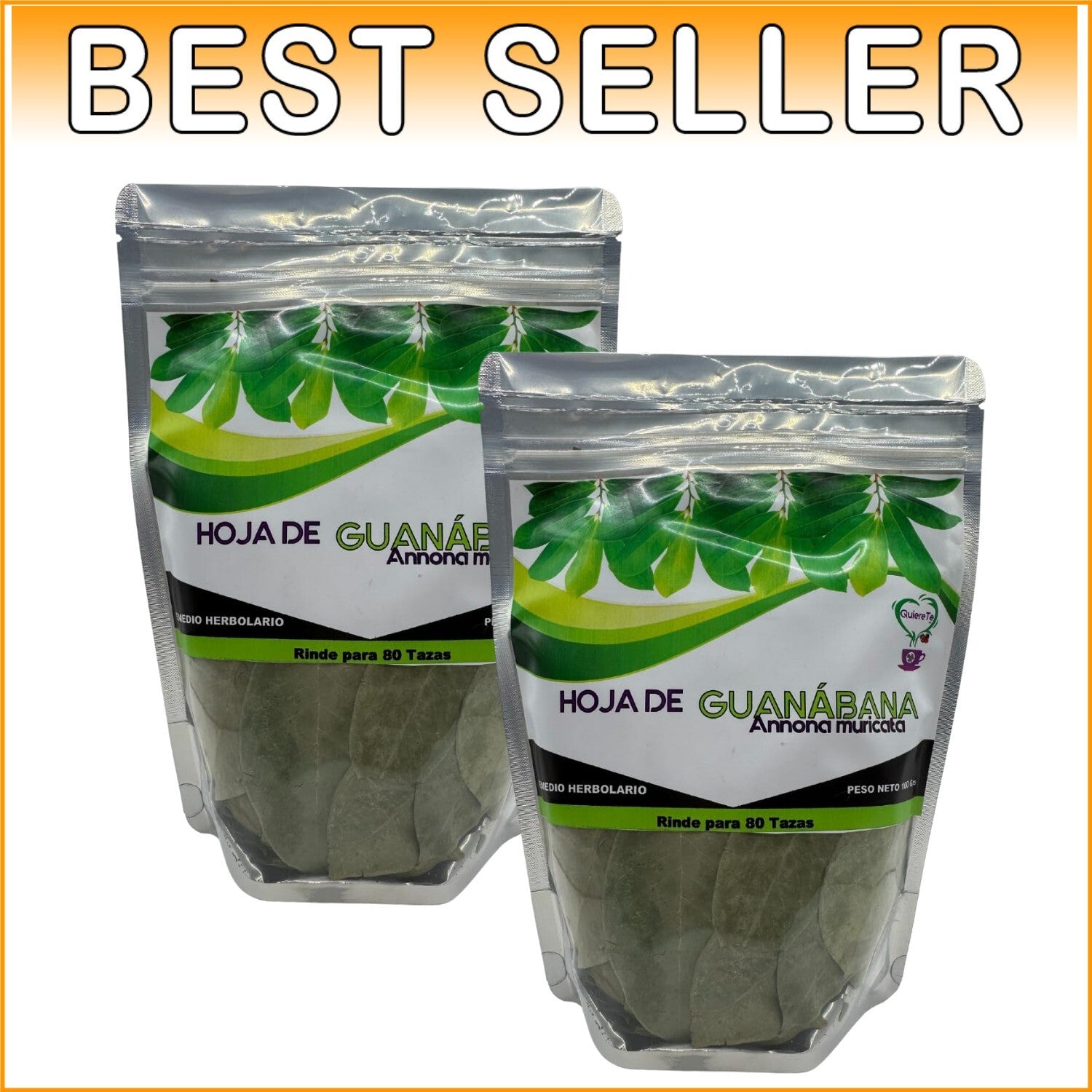 100% Natural Soursop Leaves Tea, 3.5 oz x 2 Packs – Refreshing Detox for Health