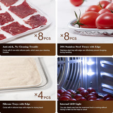 Load image into Gallery viewer, 800W Stainless Steel Food Dehydrator with 8 Trays: Create Healthy Snacks Fast