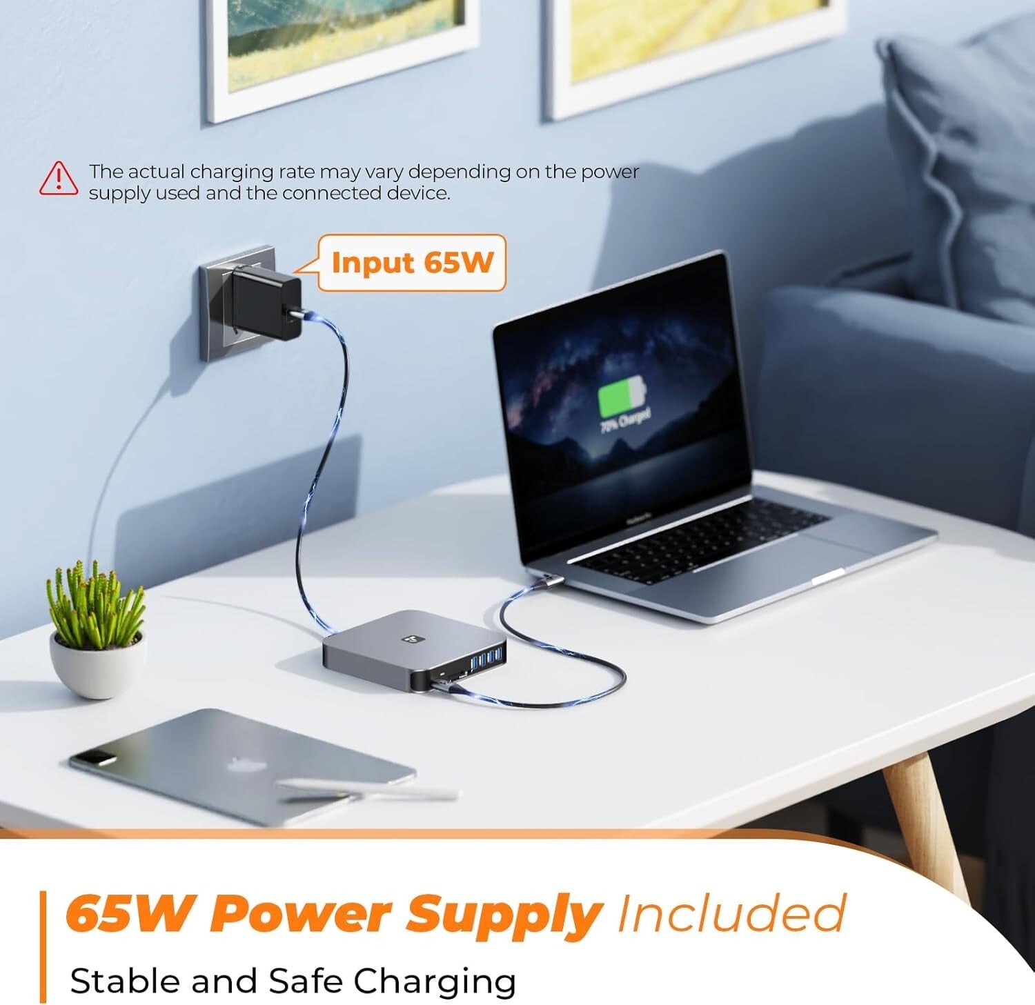 USB C Docking Station with Dual HDMI & 13 Ports for M1/M2/M3 MacBook Pro/Air