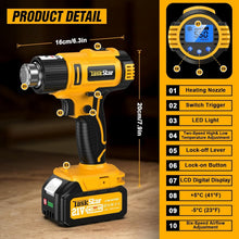Load image into Gallery viewer, Efficient Cordless Heat Gun with Non-Slip Grip &amp; 6 Nozzles for Every Project