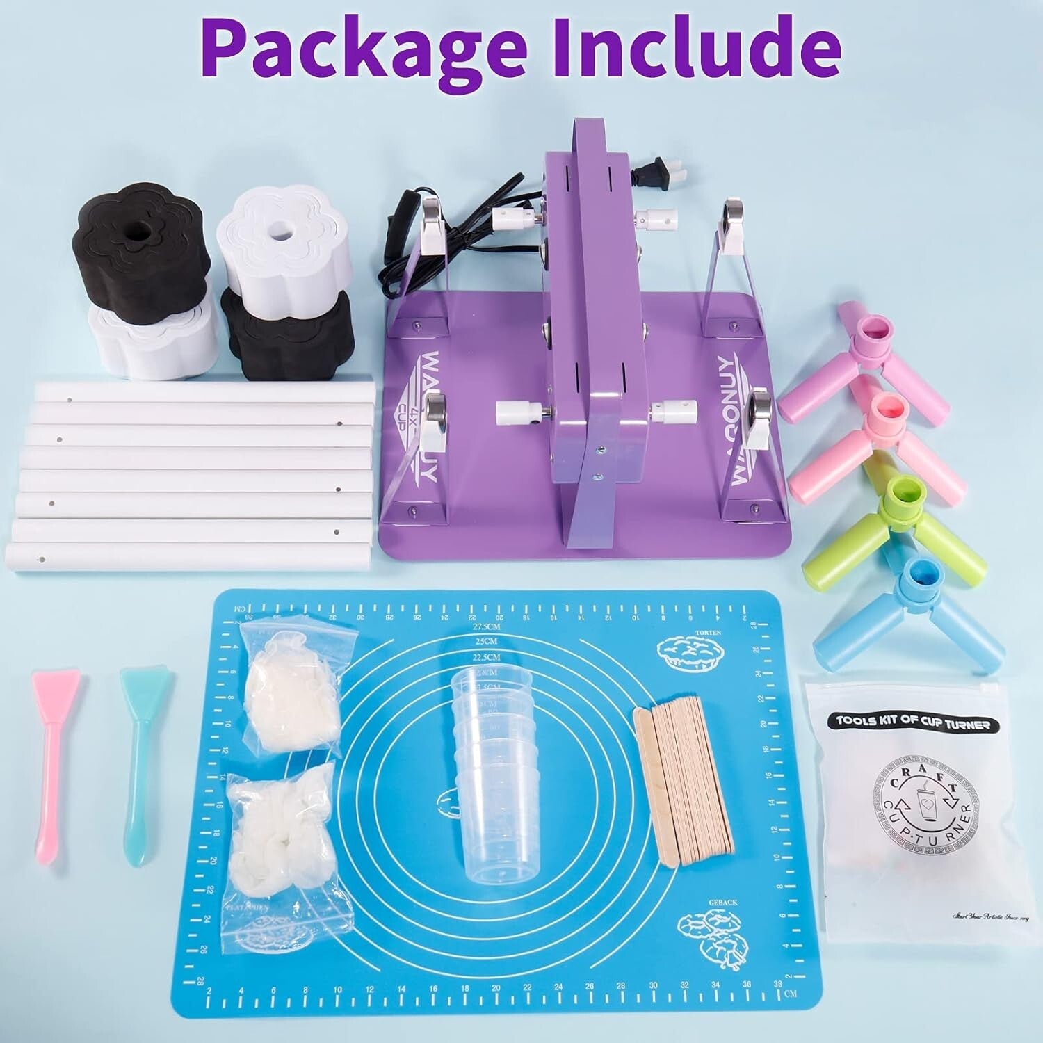 Craft-Ready Tumbler Spinner Set with Individual Switches & Heat Control Options