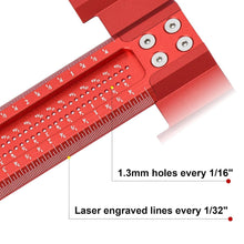 Load image into Gallery viewer, High-Quality 24in Woodworking T-Square Ruler with Clear Scales for Accuracy