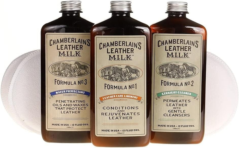 Ultimate Leather Care Kit - Natural Cleaner, Conditioner & Moisture Protectant