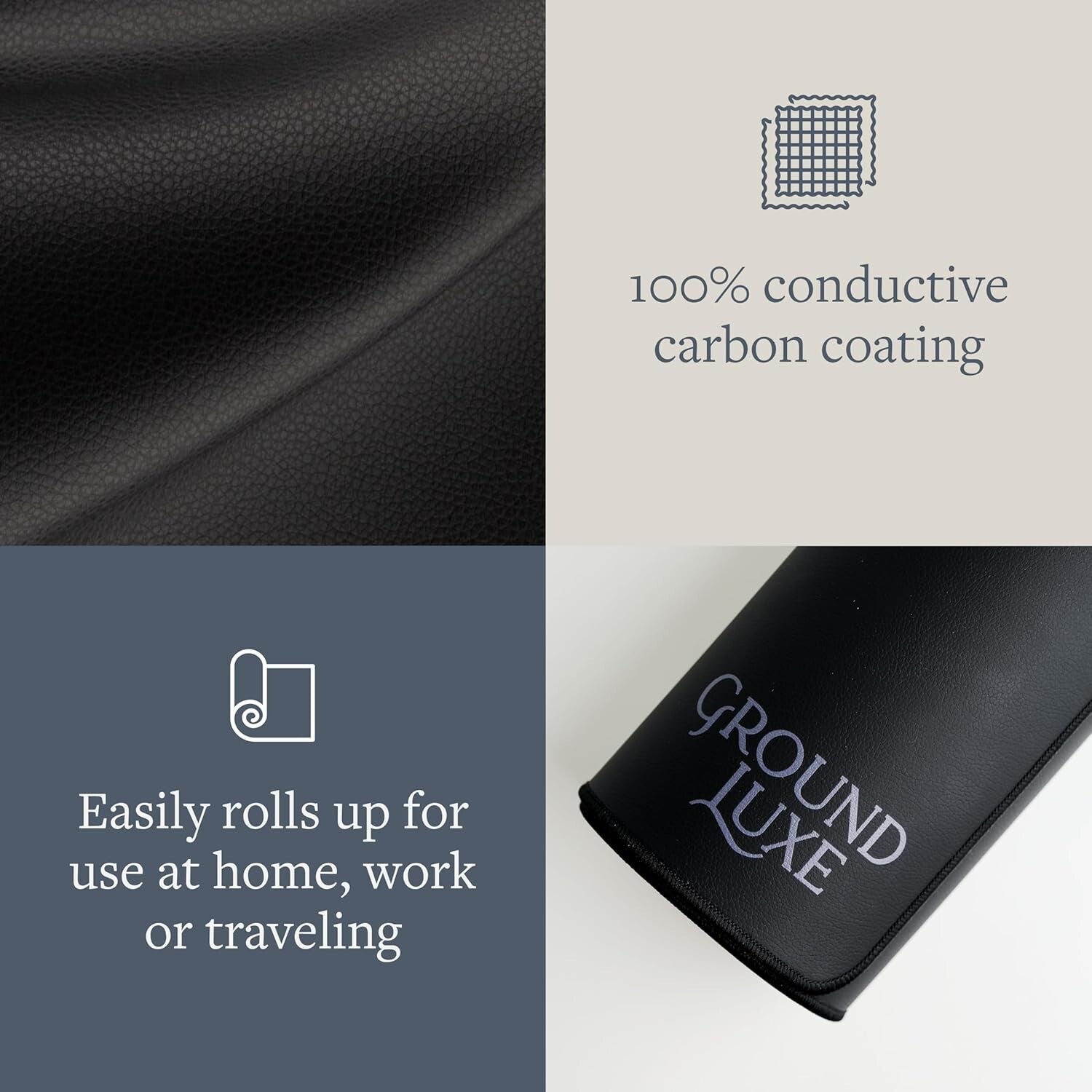 American-Owned Grounding Mat with Thick Vegan Surface - Wellness Anywhere You Go