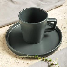 Load image into Gallery viewer, Hand-Painted Gray Matte Stoneware Dining Set for 8 - Dishwasher Safe &amp; Stylish