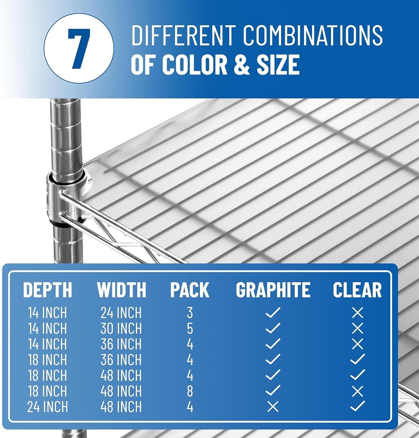Durable 4-Pack 18" x 48" Plastic Wire Shelf Liners - Easy Clean Design