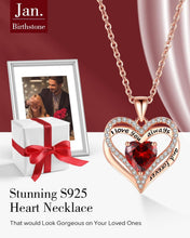 Load image into Gallery viewer, Elegant Rose Gold S925 Sterling Silver Heart Necklace for Women – Gift-Ready