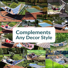 Load image into Gallery viewer, Mountainside Quilted Double Hammock with Spreader Bars - Lightweight &amp; Stylish