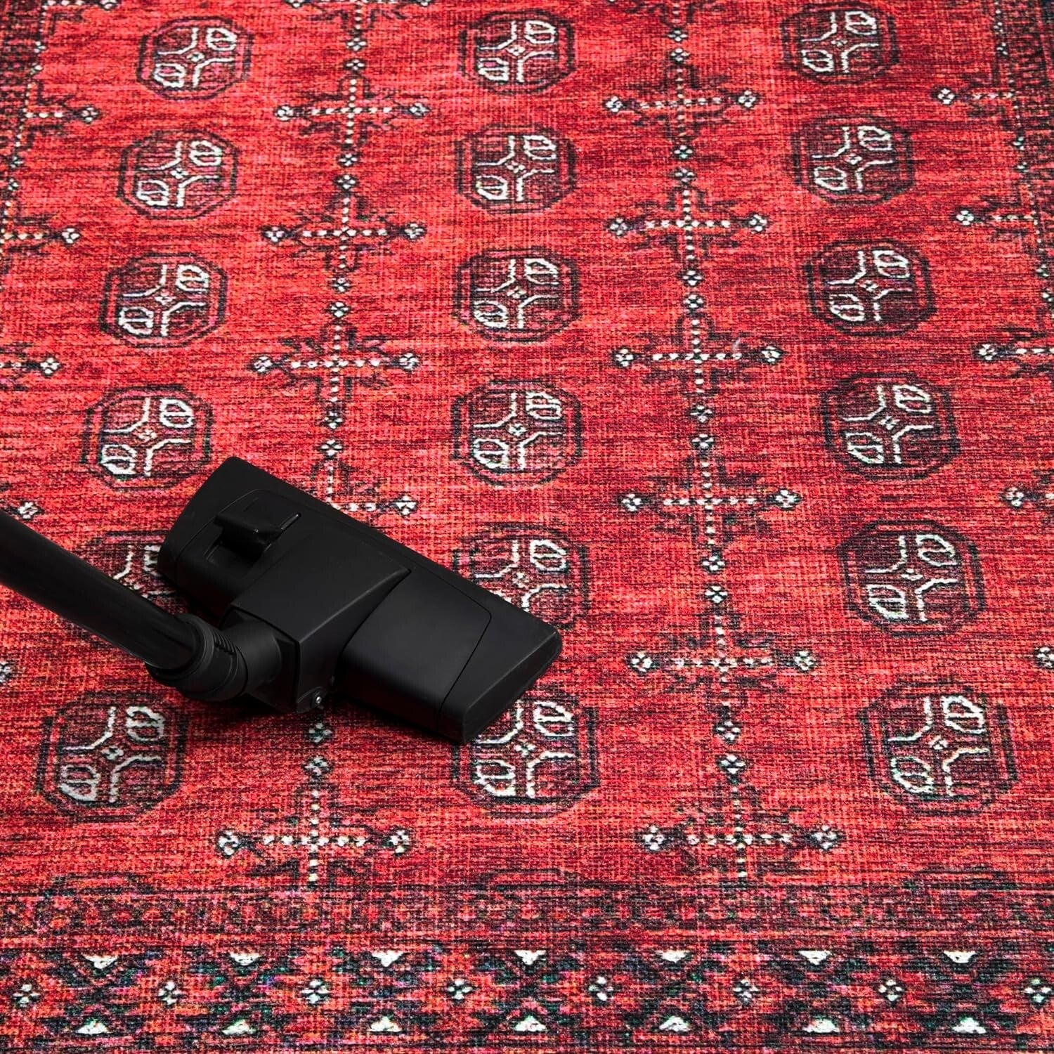 5' x 7' Geometric Area Rug - Easy Care, Non-Slip, Ideal for Busy Living Spaces