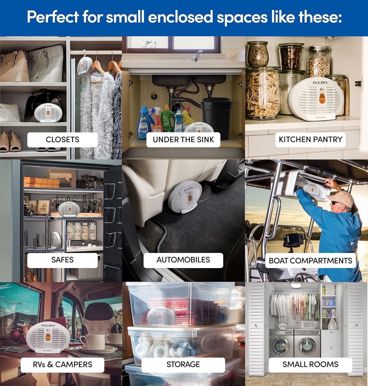 E-500 Wireless Dehumidifier - Long-lasting Moisture Control for Gun Safes & RVs