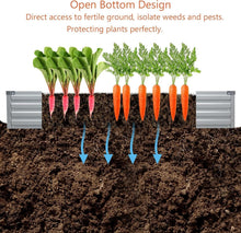 Load image into Gallery viewer, Stylish 10x2x1ft Galvanized Patio Planter - Ideal for Vegetables and Succulents