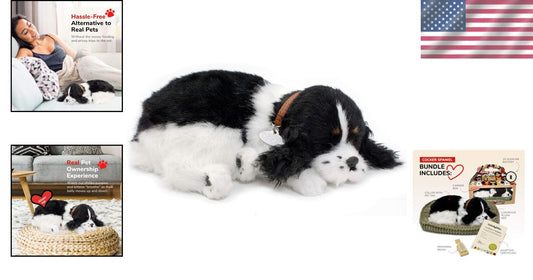 Breathing Interactive Cocker Spaniel Stuffed Toy - Kid-Friendly & Allergens-Free