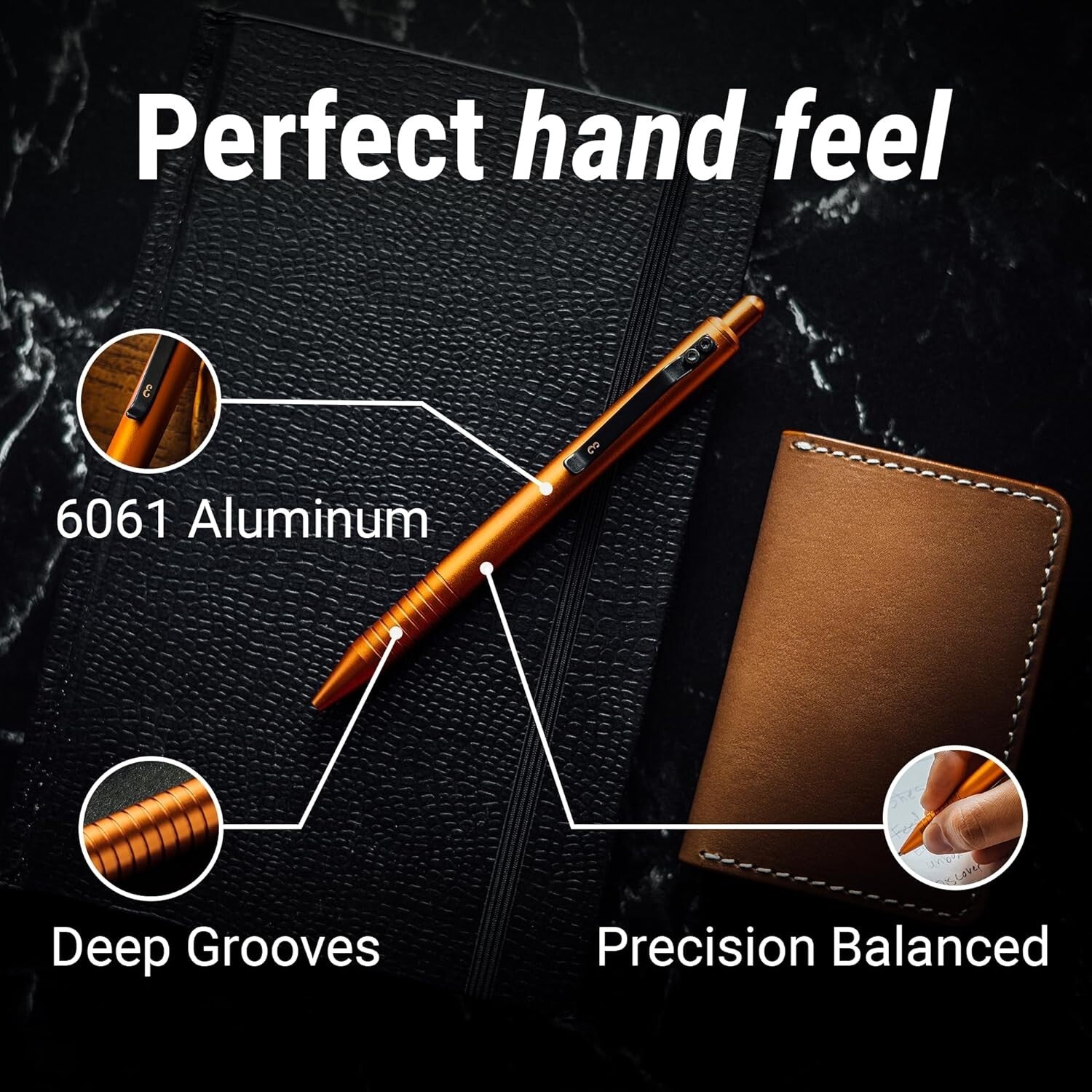 Premium Taipan Orange Full Click Pen for Professionals - Refillable Gel Ink