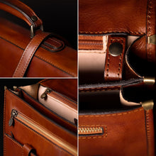 Load image into Gallery viewer, Versatile Leather Briefcase for Men with Detachable Shoulder Strap - Gift Ready