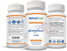 Load image into Gallery viewer, 5mg L-Methylfolate Chewables - 3 Month Supply Non-GMO &amp; Gluten-Free Tablets