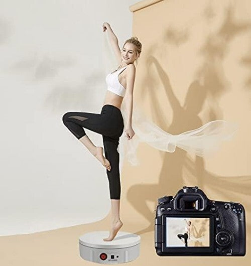 Compact 11.8 Inch Rotating Display Stand with Remote Control for All Occasions