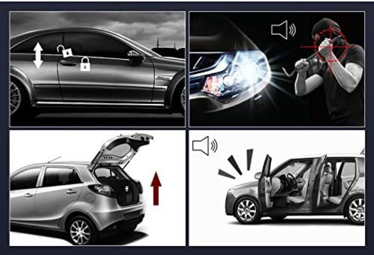 Car Security & Remote Start System: 125 dB Alarm, Keyless Entry & Push Button