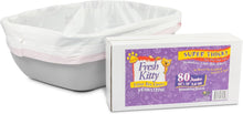 Load image into Gallery viewer, 80 Count Super Thick Drawstring Cat Litter Box Liners, Fresh Scented &amp; Durable