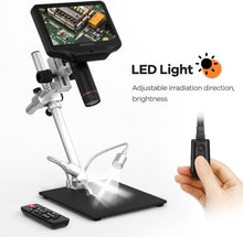 Load image into Gallery viewer, AD407 Pro 3D HDMI Digital Microscope with 7" LCD Screen for Precision Repairs