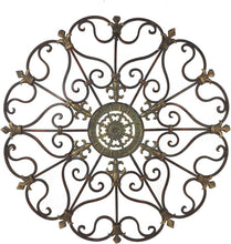Load image into Gallery viewer, Antique-Inspired Metal Wall Decor - 29" Scroll Design for Living Rooms