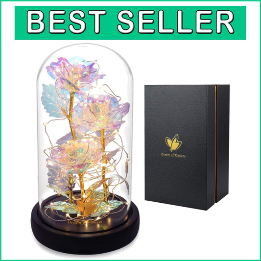 Eternal Glass Dome Rose Flower - Perfect Birthday and Valentine's Gift for Women