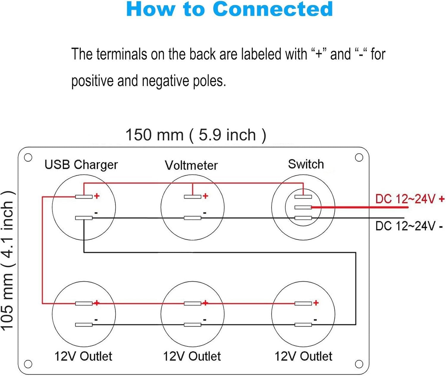 Versatile Panel Mount Dual USB Charger with 3-Way Power Outlet & Toggle Switch