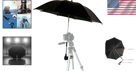 Adjustable Tripod Umbrella with Rubber Clamp - Ideal for Professional Use